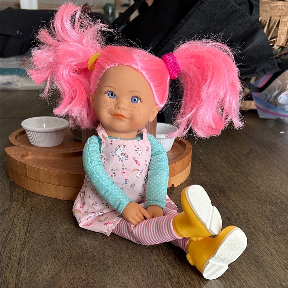 Pink-Haired Corolle Doll with Unicorn Dress - Kids Toys